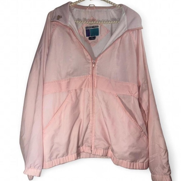 Pacific Trail Jackets & Blazers - VINTAGE Pacific Trail Pale Pink Windbreaker Jacket with Angel Pin 👼🏼